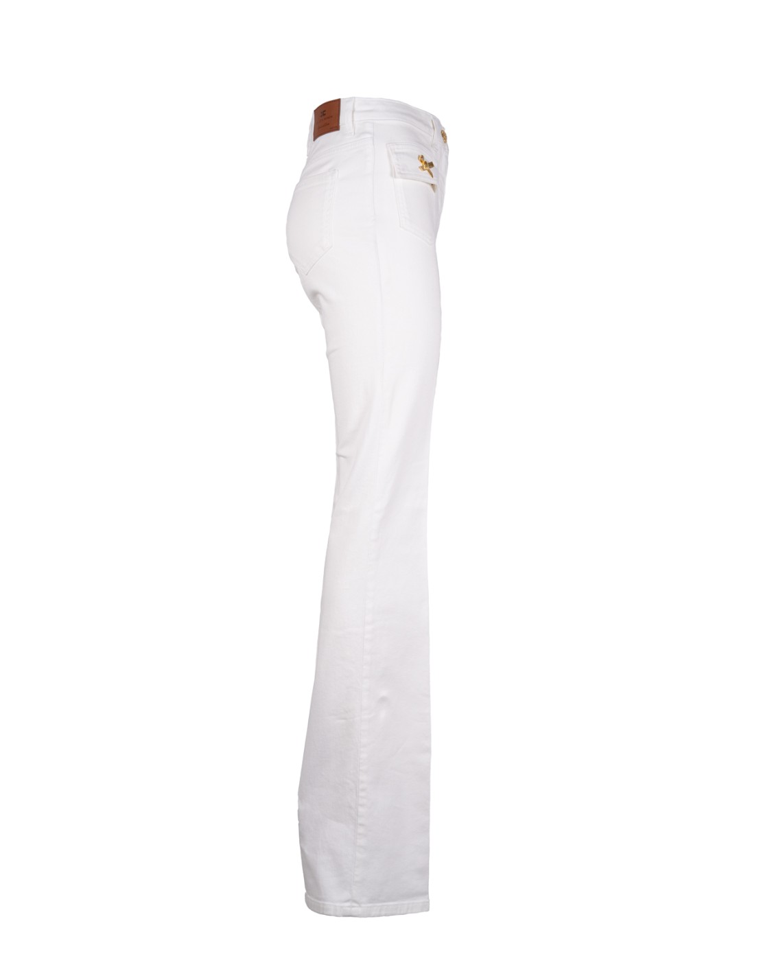 shop ELISABETTA FRANCHI  Pantalone: Elisabetta Franchi pantaloni in cotone con fiocchi gioiello.
Bottone e fiocchi in metallo dorato con logo.
Taschini con patta.
Tasche applicate sul retro.
Vestibilità aderente.
Composizione: 97%Cotone 03%Elastane.
Made in Italy.. PJ93N51E2-360 number 2063095